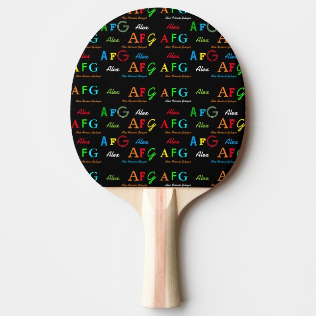 play with names . custom ping pong paddle (Front)