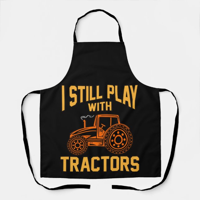 Play With Tractors Car Mechanic Auto Mechanics Apron (Front)