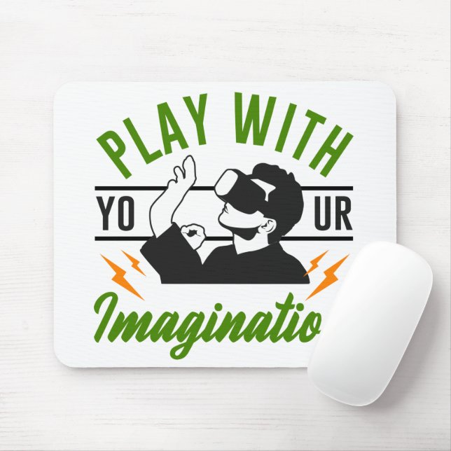 Play with your imagination gaming  mouse pad (With Mouse)