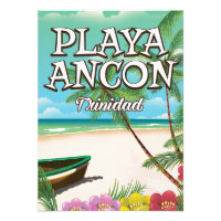 Playa Ancón Trinidad travel poster