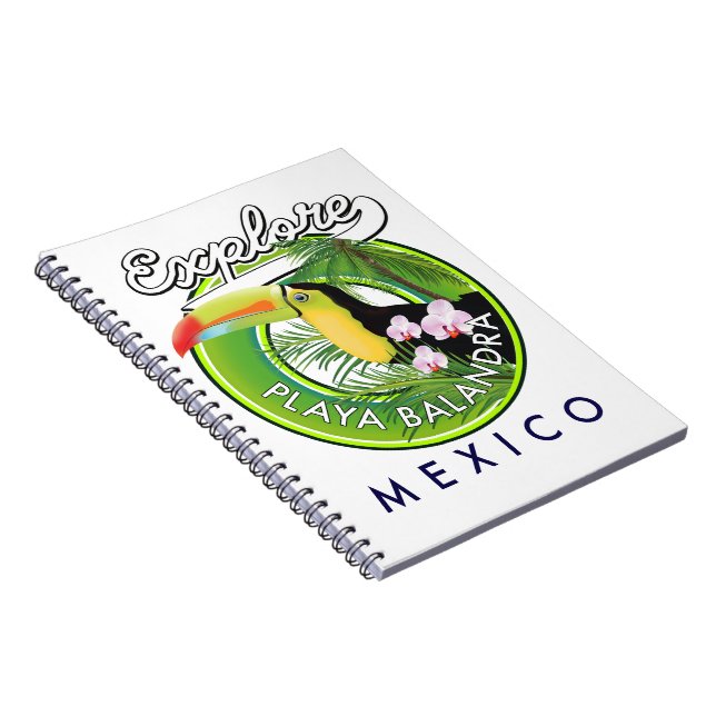 Playa Balandra Mexico retro logo Notebook (Right Side)