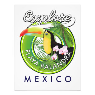 Playa Balandra Mexico retro logo Photo Print