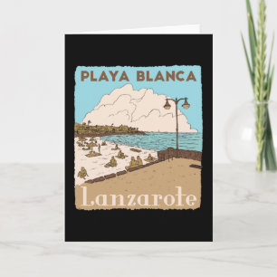 Playa Blanca Lanzarote canary island Beach Spain Card
