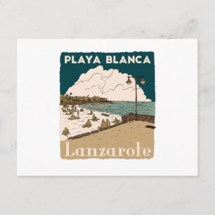 Playa Blanca Lanzarote Island Spain Travel Gift Postcard