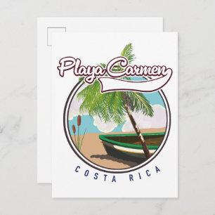 Playa carmen Costa rica Announcement Postcard