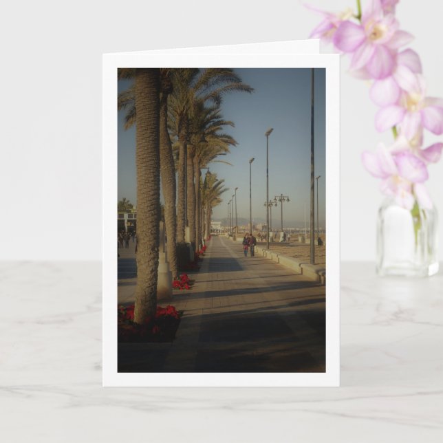 Playa de la Malvarrosa de Valencia Card (Orchid)