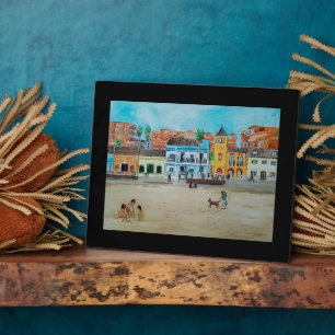 Playa de la Malvarrosa Painting by Alfred Fox Plaque