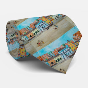 Playa de la Malvarrosa Painting by Alfred Fox Tie