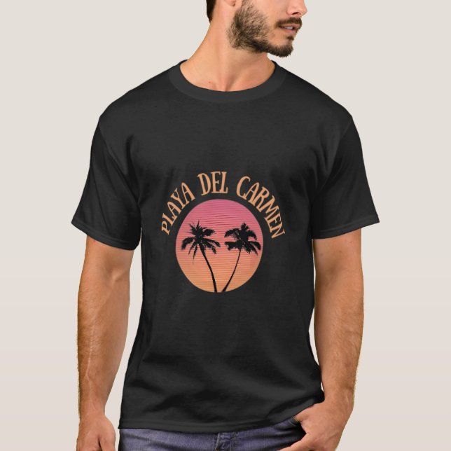 Playa Del Car Mexico Caribbean Travel T-Shirt (Front)