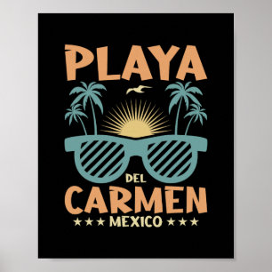 Playa Del Carmen Beach Mexico Family Vacation Poster