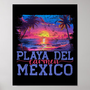 Playa Del Carmen Beach Mexico Tropical Summer Poster