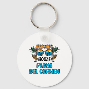 Playa Del Carmen Beaches Booze Mexico Vacation Mat Key Ring