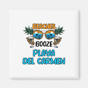 Playa Del Carmen Beaches Booze Mexico Vacation Mat Magnet
