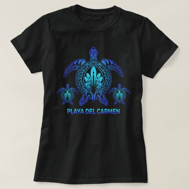 Playa del Carmen Mexico Ocean Sea Turtle Souvenirs T-Shirt (Design Front)