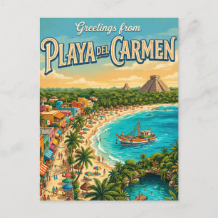 Playa del Carmen Mexico Postcard