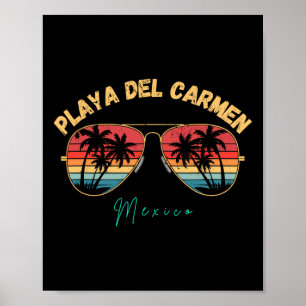 Playa Del Carmen Mexico Souvenir Surfboard Poster