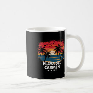 Playa Del Carmen Mexico Surfboarder Palm Tree Souv Coffee Mug
