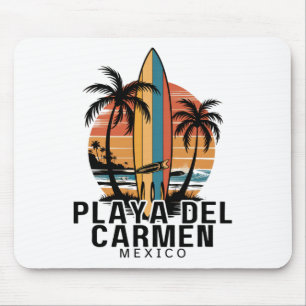 Playa Del Carmen Mexico Surfing Surfer _1  Mouse Pad
