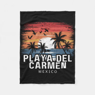 Playa Del Carmen Mexico Surfing Surfer Fleece Blanket