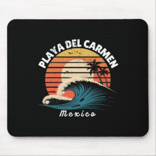 Playa Del Carmen Mexico Women Men Surfboarding Mouse Pad
