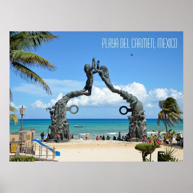 Playa del Carmen Riviera Maya Mexico Travel Poster (Front)