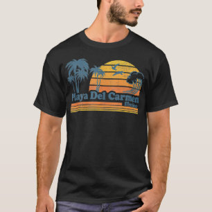 Playa Del men Mexico Beach Summer Vacation Vintage T-Shirt