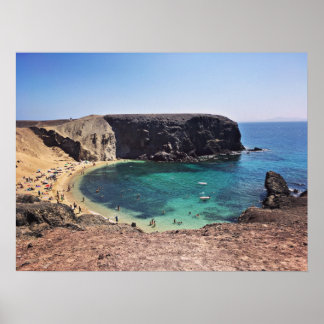 Playa del Papagayo, South-Coast of Lanzarote Poster