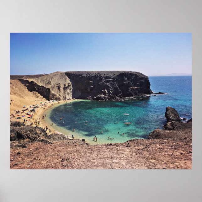 Playa del Papagayo, South-Coast of Lanzarote Poster (Front)
