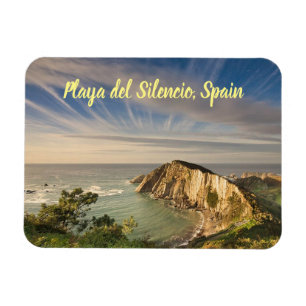 Playa del Silencio Spain stylised Magnet