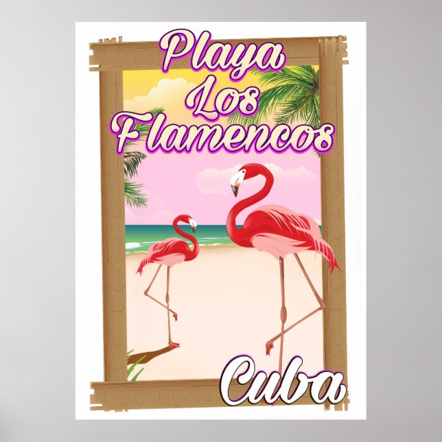 Playa Los Flamencos Cuba travel poster (Front)