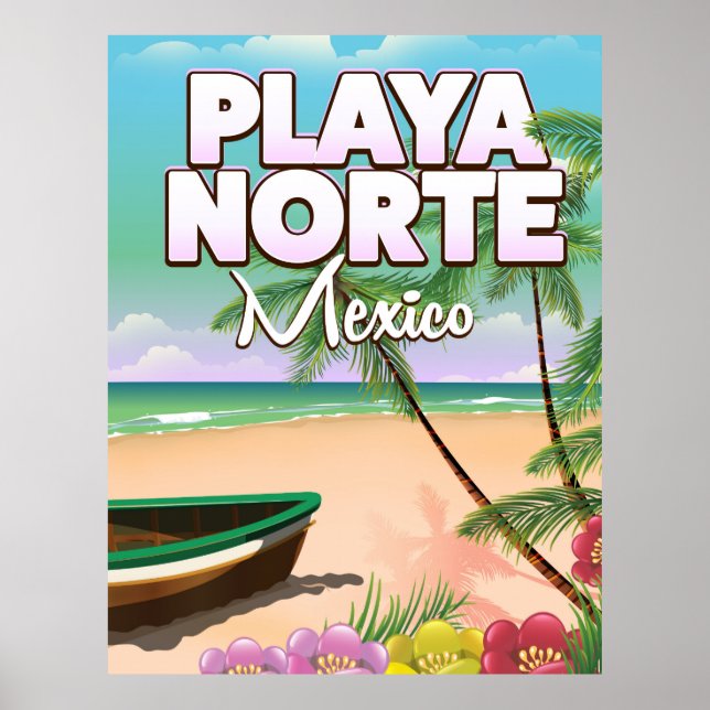 Playa Norte Mexican beach poster (Front)
