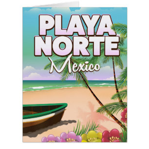Playa Norte Mexican beach poster