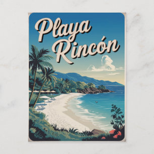 Playa Rincón Dominican Republic Vintage Postcard