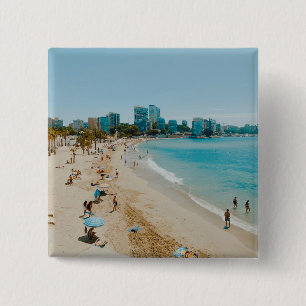 Playa San Juan - Alicante - Spain 15 Cm Square Badge