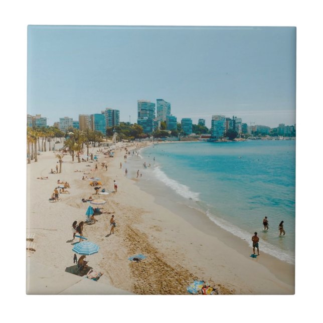 Playa San Juan - Alicante - Spain Ceramic Tile (Front)