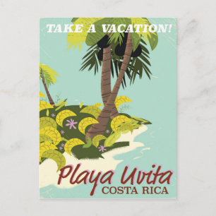 Playa Uvita, Costa rica beach travel poster/ Postcard