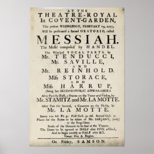 Playbill advertising a performance poster