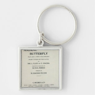 Playbill for Madame Butterfly by Giacomo Key Ring
