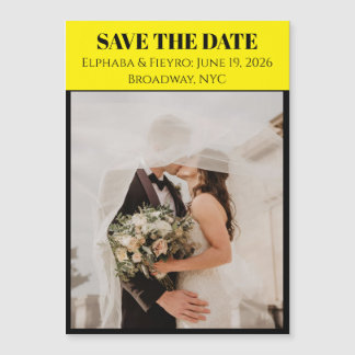 Playbill Inspired Save the Date Magnetic Invitation