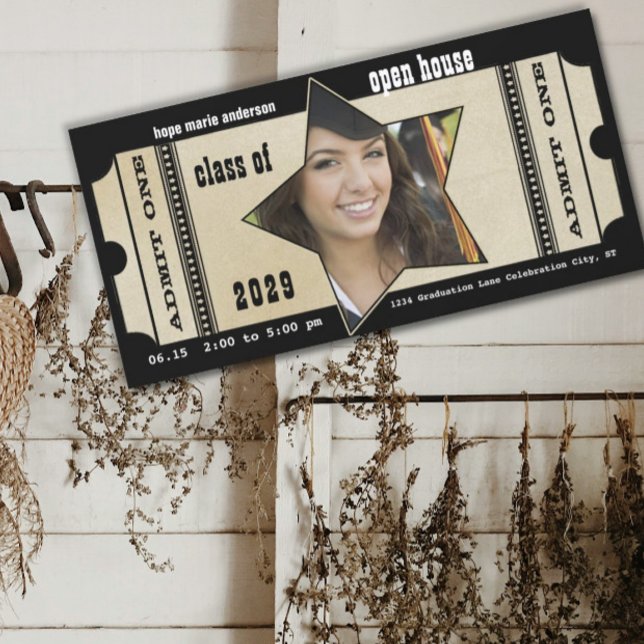 Playbill Senior Pictures Graduation Invitation (Creator Uploaded)
