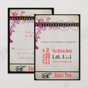 Playbill Ticket RSVP (3.5 x 5) Invitation