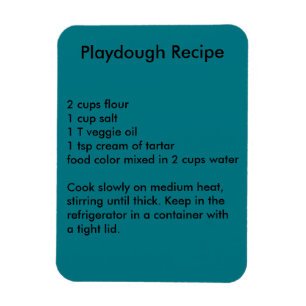 Playdough Recipe Magnet
