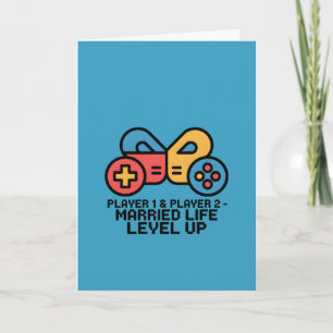 Player 1 & 2 Married Gamer Card