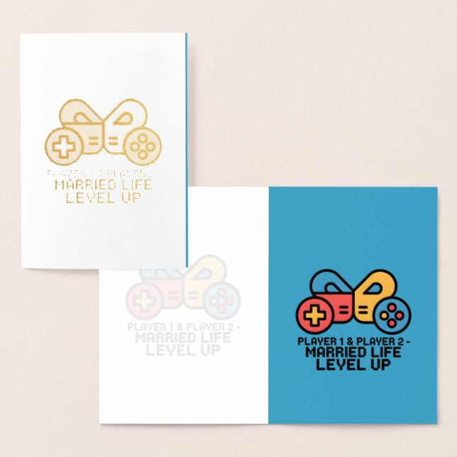 Player 1 & 2 Married Gamer Foil Card (Display)