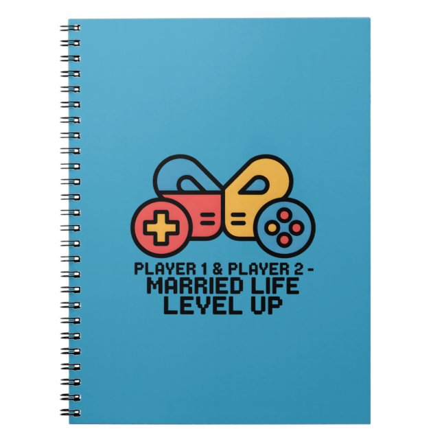 Player 1 & 2 Married Gamer Notebook (Front)