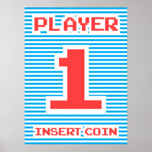 Player 1, Arcade Game, Poster
