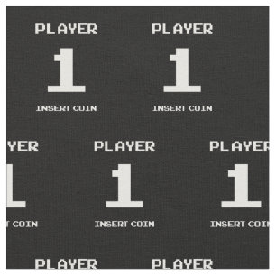 Player 1 gamer design fabric