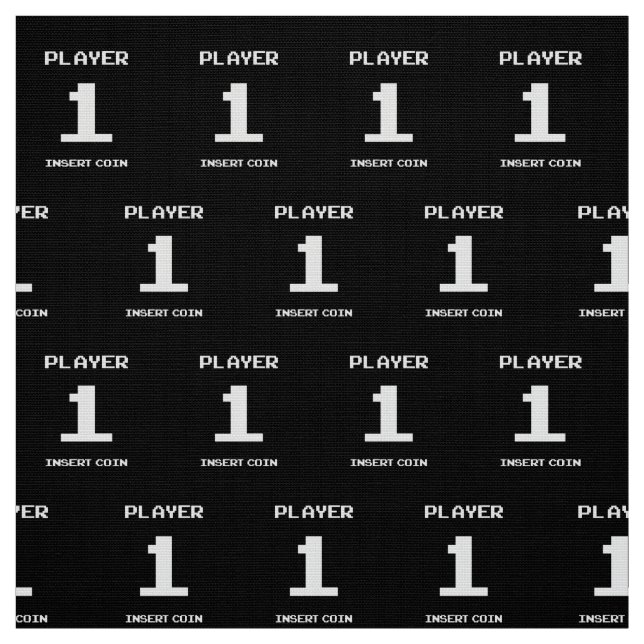 Player 1 gamer design fabric (Swatch)