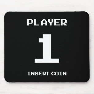 Player 1 gamer design mouse pad