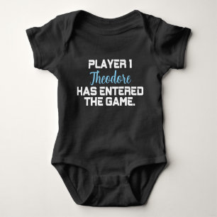 Player 1 Has Entered with Newborn Name Introductio Baby Bodysuit